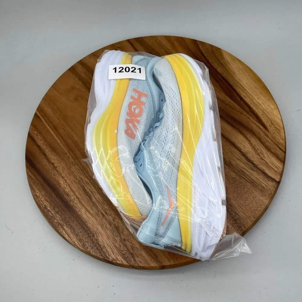 Hoka One One Bondi 8 Shoes Womens Size 10.5 B Blue Running Comfort Walking Gym
